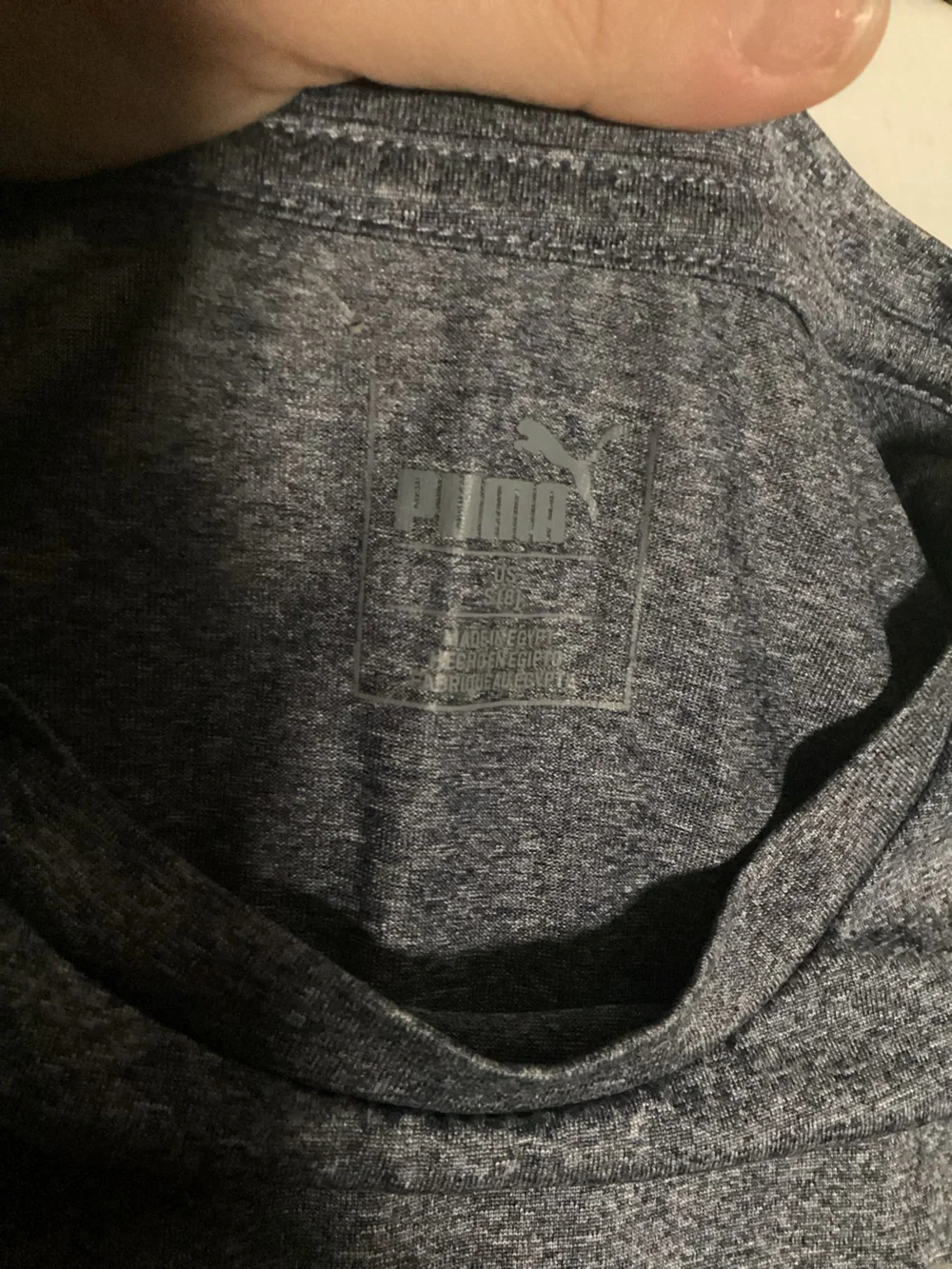 Puma Long Sleeve Crew Tee - Heather Dark Blue size kids 8